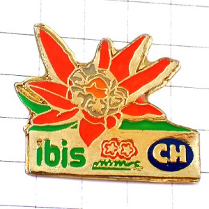 ピンバッジ・イビスホテルCHエーデルワイスの花 IBIS HOTEL SWISS