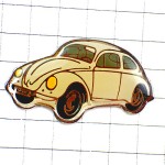 ピンバッジ・ワーゲン車ビートル白オールドカーVW-BEETLE VW VOLKSWAGEN GERMANY