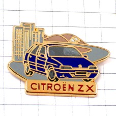 ピンバッジ・シトロエンＺＸ青い車と町の風景 CITROEN FRANCE