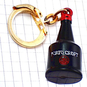 キーホルダー・ポートワイン酒瓶 PORTO PORTO-CROFT PORTUGAL