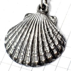 キーホルダー・シェル石油シルバー銀色の貝 SHELL SILVER ENGLAND