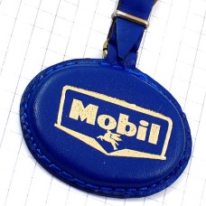 キーホルダー・モービル石油レザー革製 MOBIL-OIL USA