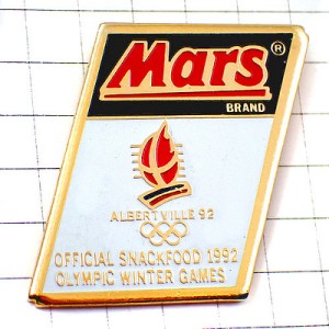 ピンバッジ・アルベールビル冬季オリンピック五輪マーズお菓子 MARS ALBERTVILLE SAVOIE FRANCE 1992