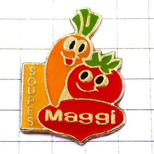 ピンバッジ・スープ用のトマト人参マギー野菜