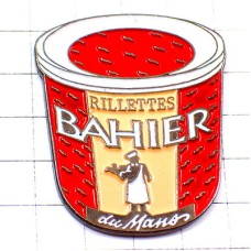 ピンバッジ・お惣菜の容器シェフお肉屋さん印 BAHIER RILLETTES PATE FRANCE