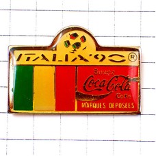 ピンバッジ・アイルランド国旗イタリア大会サッカーワールドカップ1990年コカコーラ COCA-COLA