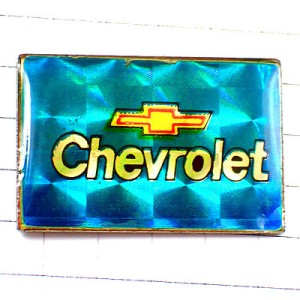 ピンバッジ・シボレー車エンブレム青に十字ロゴ CHEVROLET USA