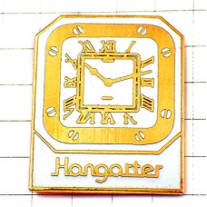 ピンバッジ・ローマ数字の時計ゴールド金色文字盤 HANGARTER FRANCE