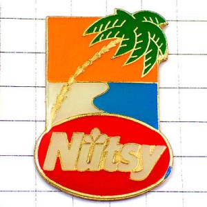 ピンバッジ・椰子ヤシの木アーモンドおつまみ NUTSY