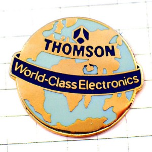 ピンバッジ・地球トムソン電器 THOMSON-ELECTRONICS