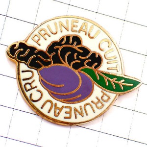 ピンバッジ・南仏アジャンのプルーン果物フルーツ PRUNEAU PRUNE PRUNEAU-D-AGEN