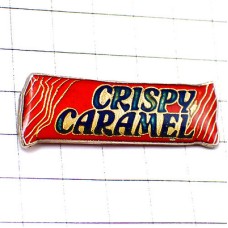 お買得ピンバッジ・チョコバーお菓子クリスピーキャラメル CRISPY-CARAMEL