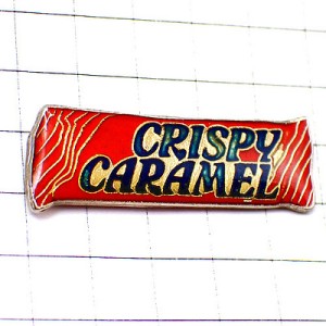 お買得ピンバッジ・チョコバーお菓子クリスピーキャラメル CRISPY-CARAMEL