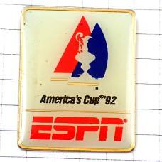 ピンバッジ・アメリカズカップ92フランスチーム帆船 AMERICAS-CUP 1992 ESPN SAN-DIEGO USA