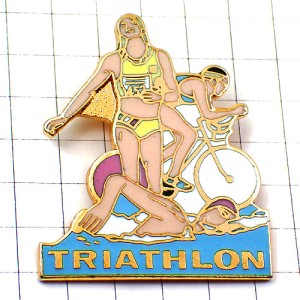 ピンバッジ・トライアスロン大会ランナー自転車レース水泳 TRIATHLON