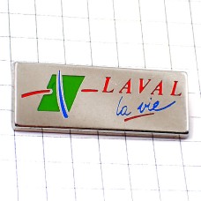 ピンバッジ・ラバル緑の四角と２本の線 LAVAL