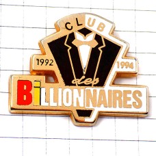 ピンバッジ・大金持ちクラブ億万長者タキシード蝶ネクタイ BILLIONNAIRES CLUB