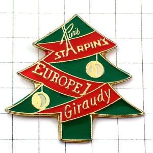 ピンバッジ・もみの木クリスマスツリー  CHRISTMAS-TREE EUROPE1 STARPINS