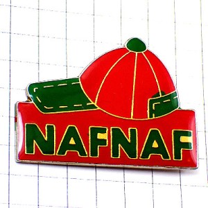 ピンバッジ・ナフナフ赤い野球帽 NAFNAF