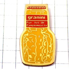 ピンバッジ・グレープフルーツのジュース瓶 GRANINI PAMPLEMOUSSE