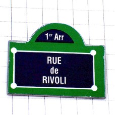 ピンバッジ・リヴォリ通りパリ１区住所表記 RUE-DE-RIVOLI PARIS FRANCE