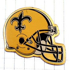 ピンバッジ・アメフト百合の紋章ニューオリンズセインツのヘルメットUSA NEW-ORLEANS SAINTS HELMET