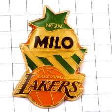 ピンバッジ・ロサンジェルスレイカーズNBAバスケUSAミロ飲み物 MILO NESTLE LOS-ANGELES LAKERS