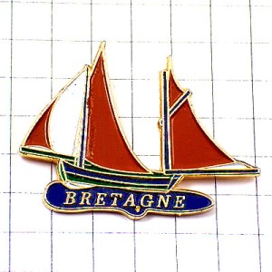 ピンバッジ・ブルターニュ地方のヨット帆船ボート BRETAGNE FRANCE