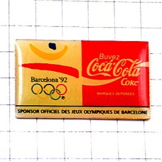 ピンバッジ・バルセロナ五輪コカコーラ1992年スペイン夏季オリンピック中古品ビンテージ BARCELONA COCA-COLA