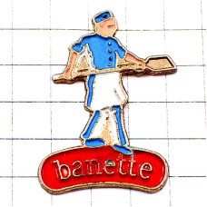 ピンバッジ・パン屋さんブーランジェリー窯入れ道具 BOULANGER BANETTE FRANCE