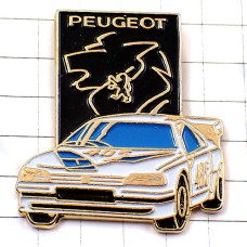 ピンバッジ・プジョー白い車４０５ PEUGEOT-405 PEUGEOT FRANCE