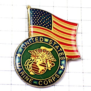 ピンバッジ・国旗アメリカ軍/USA海兵隊ミリタリー星条旗 USA MARINE-CORPS