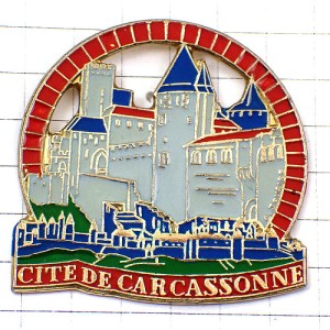 ピンバッジ・カルカッソンヌ観光地ユネスコ世界遺産 CARCASSONNE UNESCO FRANCE