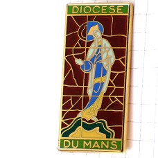 ブローチ・ルマン司教区サンジュリアン大聖堂ステンドグラス昇天 DIOCESE LE-MANS FRANCE BROCHE