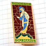 ブローチ・ルマン司教区サンジュリアン大聖堂ステンドグラス昇天 DIOCESE LE-MANS FRANCE BROCHE