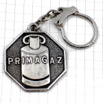 キーホルダー・プリマガス銀色シルバーボンベ容器 PRIMAGAZ