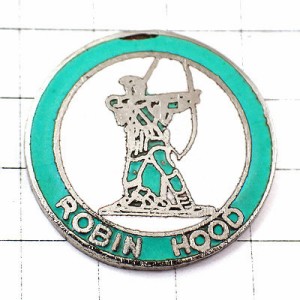 ピンバッジ・弓で射るロビンフッド弓矢アーチェリー ROBIN-DES-BOIS ROBIN-HOOD ENGLAND