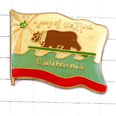 ピンバッジ・カリフォルニア州旗クマ熊アメリカ米国 ODYSSEY-OF-THE-MIND FLAG CALIFORNIA USA