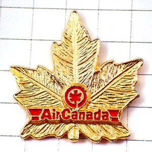 ピンバッジ・カナダ航空ゴールド金色カエデ楓の葉 AIR-CANADA CANADA