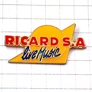 お買得ピンバッジ・リカール酒パスティス音楽ライブミュージック RICARD