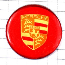 ピンバッジ・ポルシェ車エンブレム赤ロゴ PORSCHE GERMANY