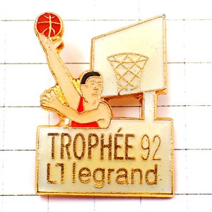 ピンバッジ・バスケットボール選手ゴール網シュート LEGRAND BASKETBALL FRANCE