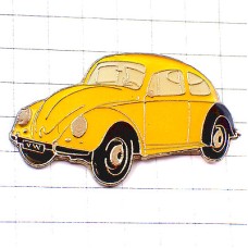 ピンバッジ・ワーゲン車ビートル黄色オールドカー VW-BEETLE VW VOLKSWAGEN GERMANY