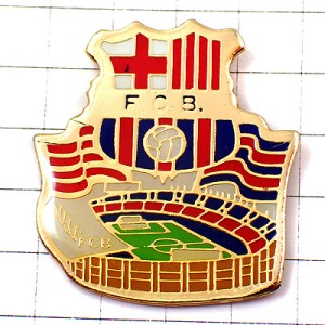 ピンバッジ・FCバルセロナ紋章サッカー球バルセ球場スタジアム FCB BARCA FC-BARCELONA SPAIN BARCELONA