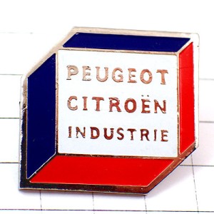 ピンバッジ・プジョーとシトロエン車の工場 PEUGEOT CITROEN FRANCE