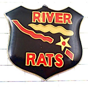 ピンバッジ・アイスホッケー星リバーラッツ紋章 RIVER-RATS