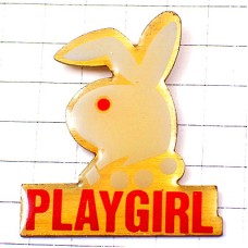 ピンバッジ・プレイボーイのウサギ兎プレイガール赤い目 PLAYBOY PLAYGIRL