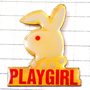 ピンバッジ・プレイボーイのウサギ兎プレイガール赤い目 PLAYBOY PLAYGIRL