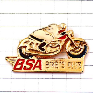 ピンバッジ・BSA/バイク二輪イギリス英国バーミンガムスモールアームズ社ゴールド金色