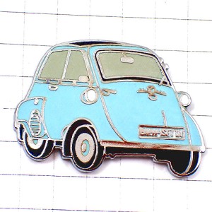 ピンバッジ・BMWイセッタ/バブルカー水色の車 ISETTA BMW GERMANY